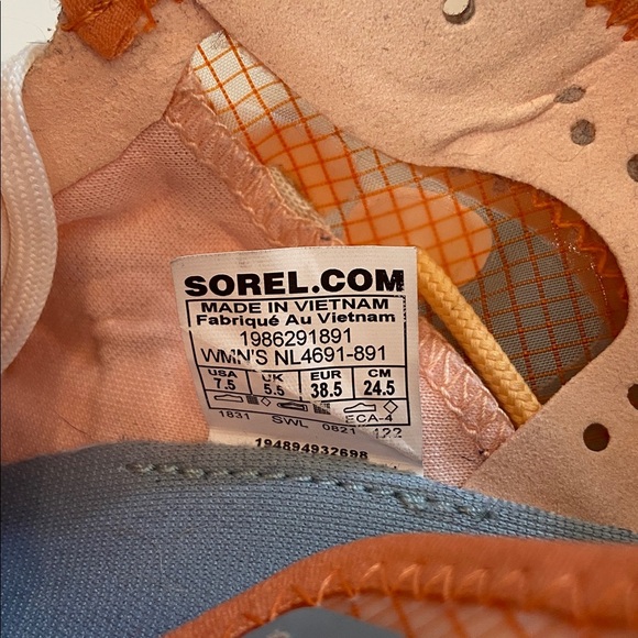 SOREL Kinetic Breakthru Tech Lace Paradise Peach Sea Salt - Picture 6 of 6